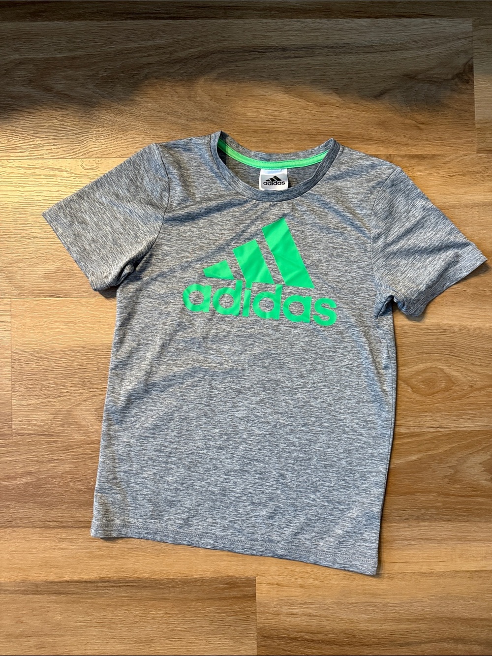 Adidas Kids Gray Heather Tee with Logo